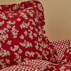 Karaca Home Carlo Doppel Bettbezug Set, 100% Baumwolle, Rot Rot02 Sale