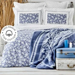 Karaca Home Celerina Blau 2 Pers. Bettwäsche-Set Blau01