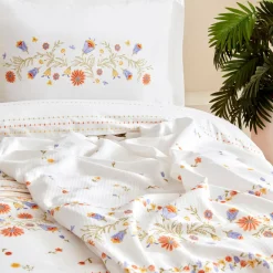 Karaca Home Clarice 100% Baumwolle Doppelbett Duvet-Pike Set Multicolor Multıfarben Best