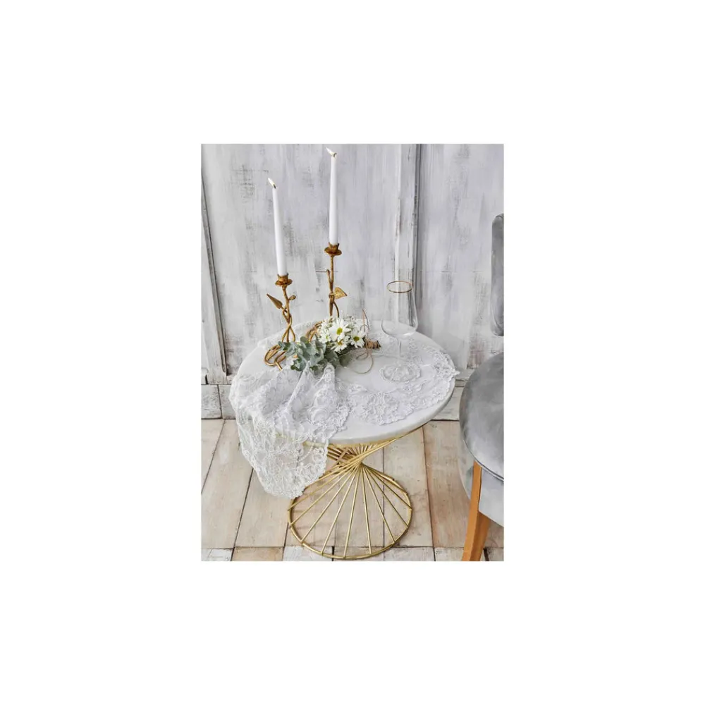 Karaca Home Dolores 15 Stück besticktes Wohnzimmer Set Weiß Weıß01 New