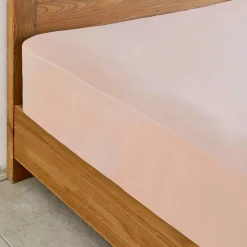 Karaca Home Jersey Fitted Bed Sheet Salmon Pink 100x200 cm + 30 cm Öko-Tex Zertifiziert Somon Sale