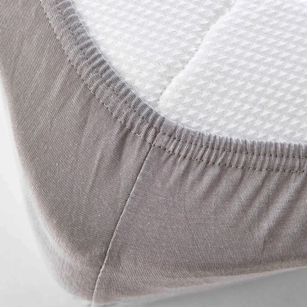 Karaca Home Jersey Fitted Bed Sheet Grey 70x140 cm + 20 cm Öko-Tex Zertifiziert Grau02 New
