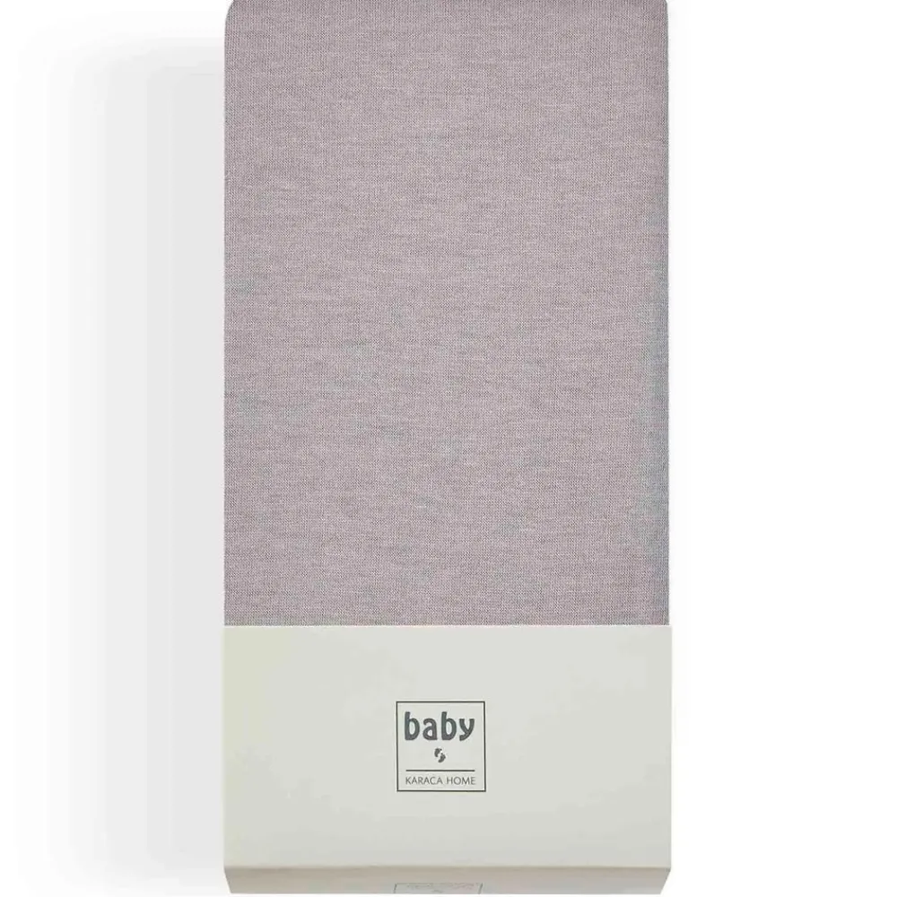 Karaca Home Jersey Fitted Bed Sheet Grey 70x140 cm + 20 cm Öko-Tex Zertifiziert Grau02 New