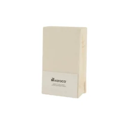 Karaca Home Jersey Spannbettlaken, 100x200+30 cm, Creme Outlet