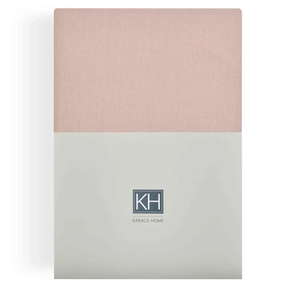 Karaca Home Jersey Spannbettlaken Salmon Pink 90x200 cm + 30 cm- Öko-Tex zertifiziert Somon Best