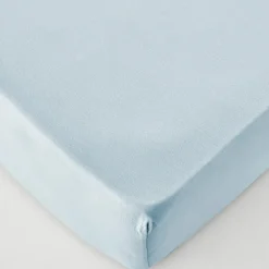 Karaca Home Jersey Spannbettlaken 120x200 cm + 30 cm Öko-Tex zertifiziert Hellblau New