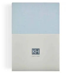 Karaca Home Jersey Spannbettlaken 120x200 cm + 30 cm Öko-Tex zertifiziert Hellblau New