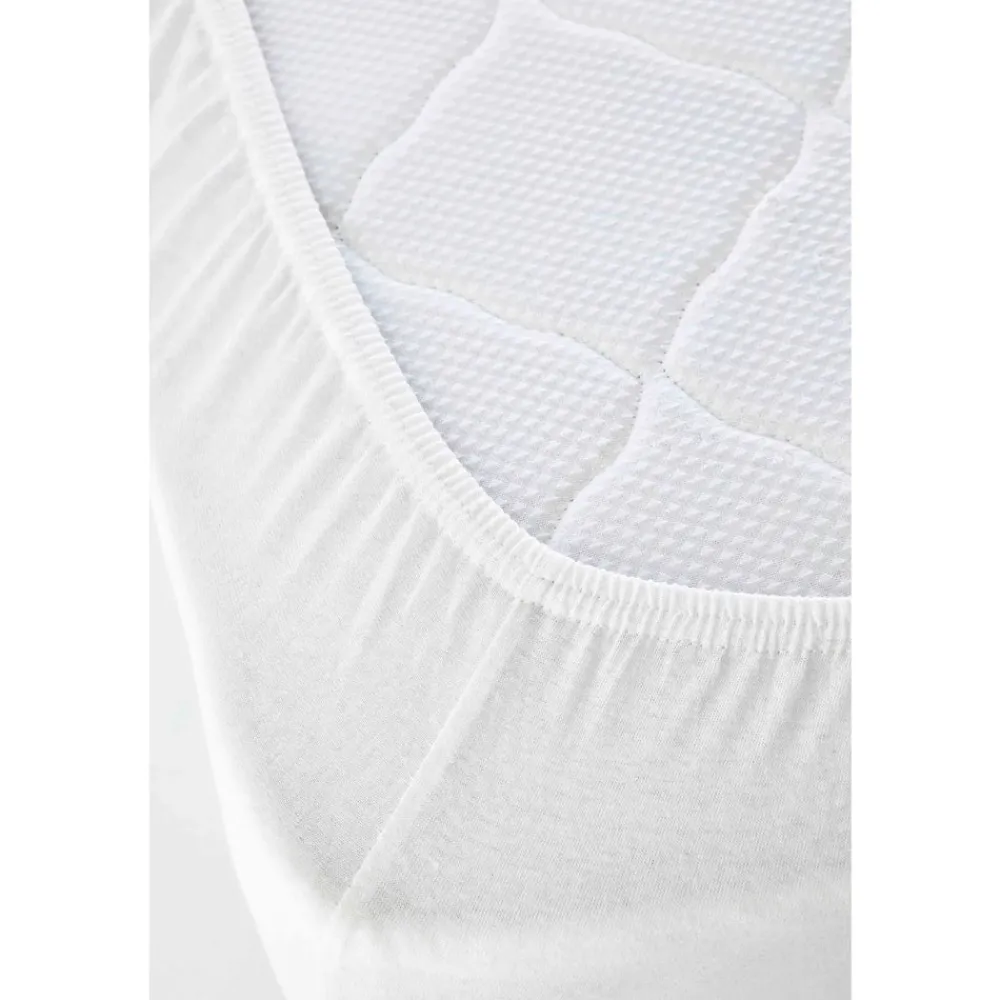 Karaca Home Jersey Spannbetlaken weiß (140x200 cm) Öko-Tex zertifiziert Ecru01 Outlet