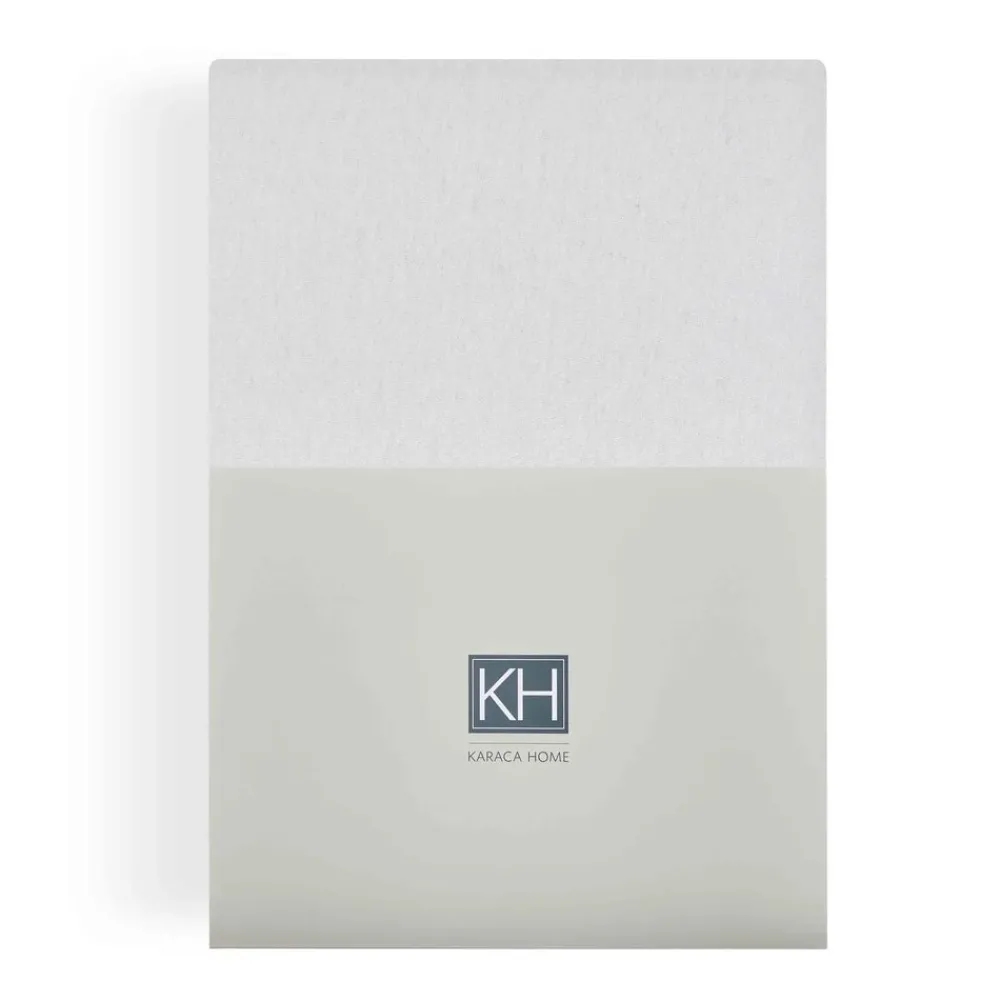 Karaca Home Jersey Spannbetlaken weiß (140x200 cm) Öko-Tex zertifiziert Ecru01 Outlet