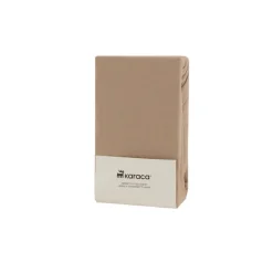 Karaca Home Jersey Spannbettlaken, 100x200+30 cm, Beige Beıge New