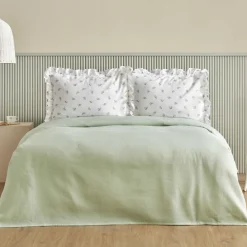 Karaca Home Lidya, 100% Baumwolle Doppelbett Tagesdecke Set, Grün Yeşil Sale