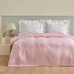 Karaca Home Lidya 100% Baumwolle Doppelbettdecken-Set - Puder Yeşil New