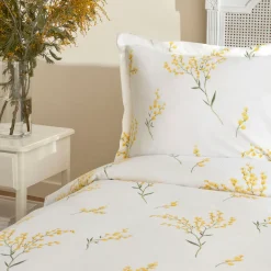 Karaca Home Loretta 100% baumwolle doppelbett tagesdecke set Gelb Clearance
