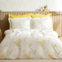 Karaca Home Loretta 100% Baumwolle Einzelbett Bettwäsche Set, Gelb Sale
