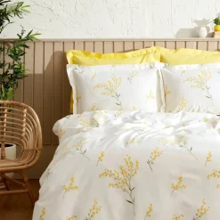 Karaca Home Loretta 100% Baumwolle Einzelbett Bettwäsche Set, Gelb Sale