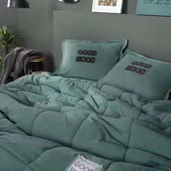 Karaca Home Motto Cotton Comfort Double Oil Grün01 Online