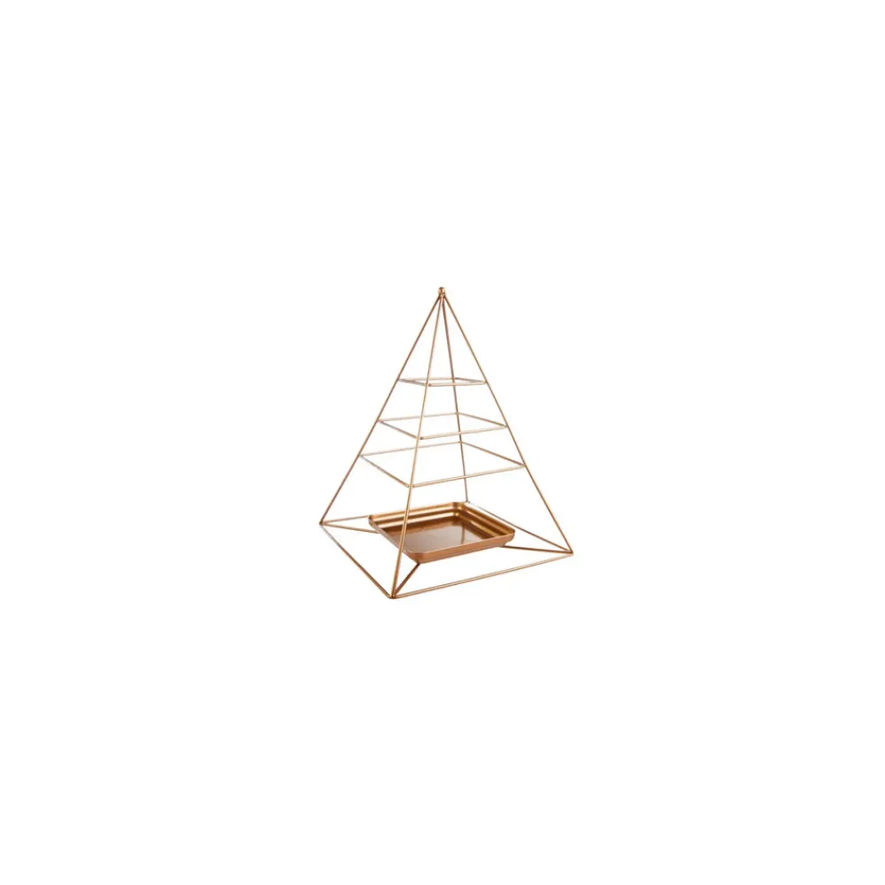 Karaca Home Piramit Dekorativer Teller 24 cm x 35 cm Kupfer Clearance
