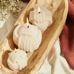 Karaca Home Seil Kerze 6 cm Creme Creme01 New