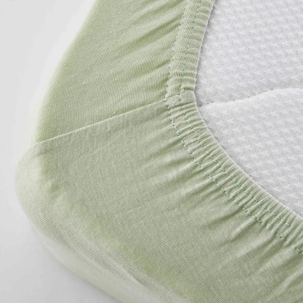 Karaca Home Spannbettlaken Olive Green 140x200 cm + 30 cm Öko-Tex Zertifiziert Grün01 Outlet