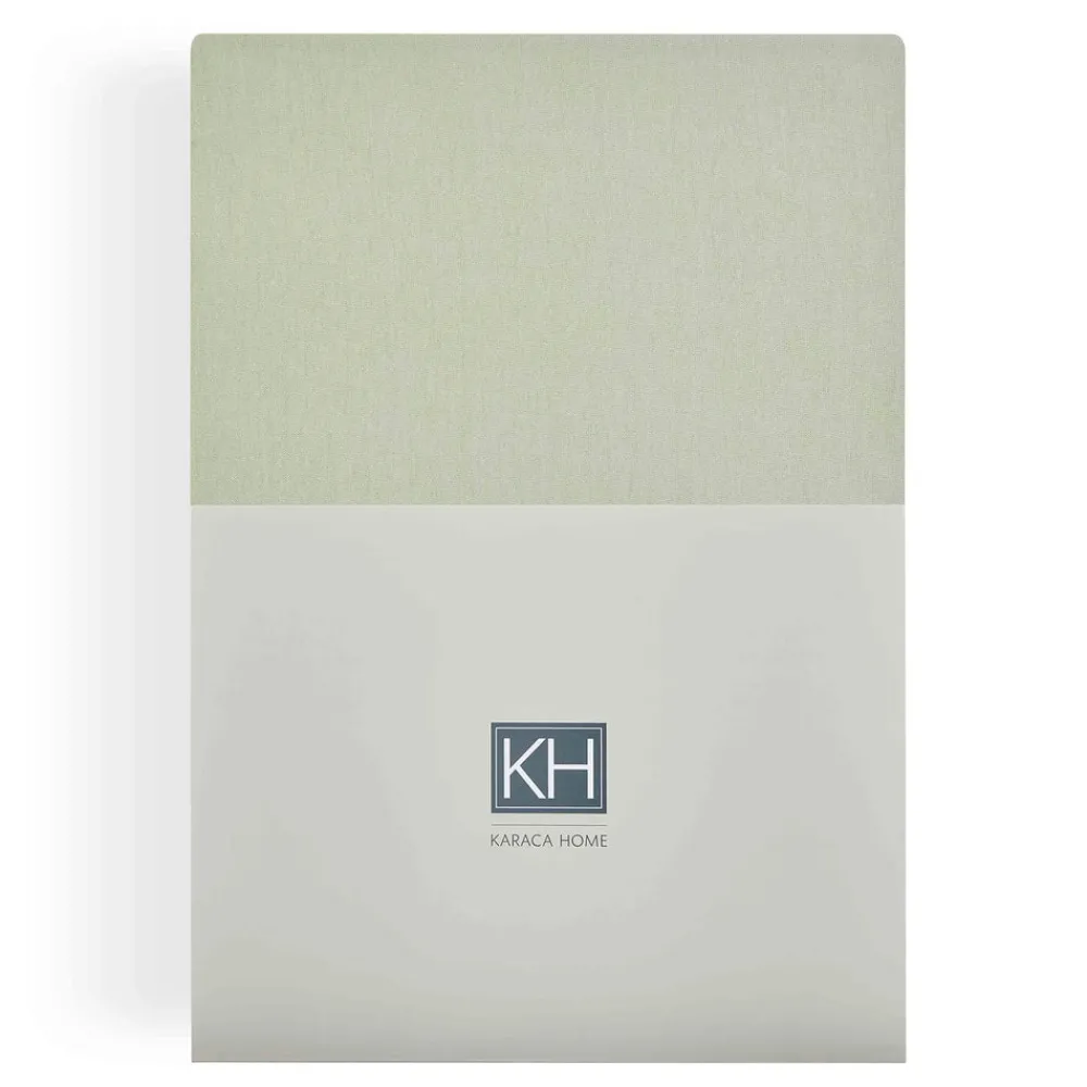 Karaca Home Spannbettlaken Olive Green 140x200 cm + 30 cm Öko-Tex Zertifiziert Grün01 Outlet