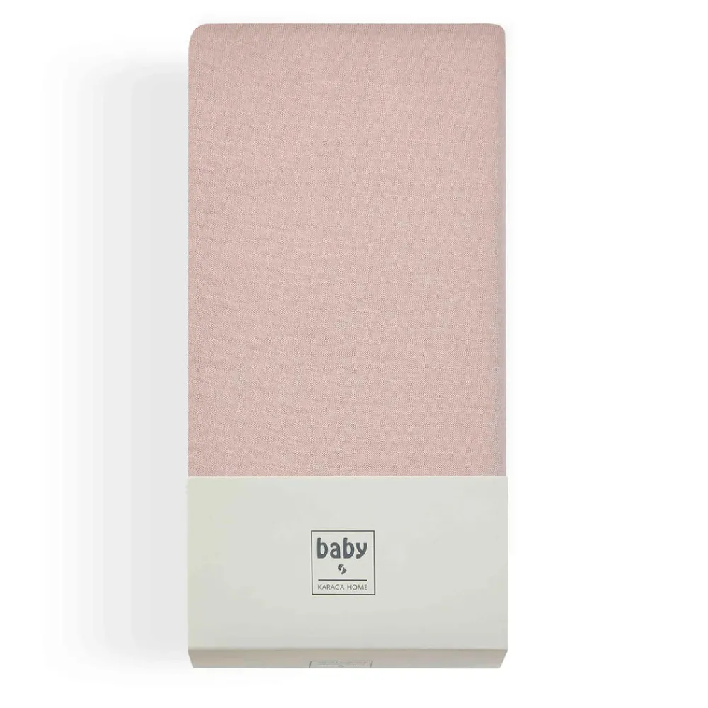 Karaca Home Spannbettlaken Salmon Pink 70x140 cm + 20 cm Öko-Tex Zertifiziert Somon Best