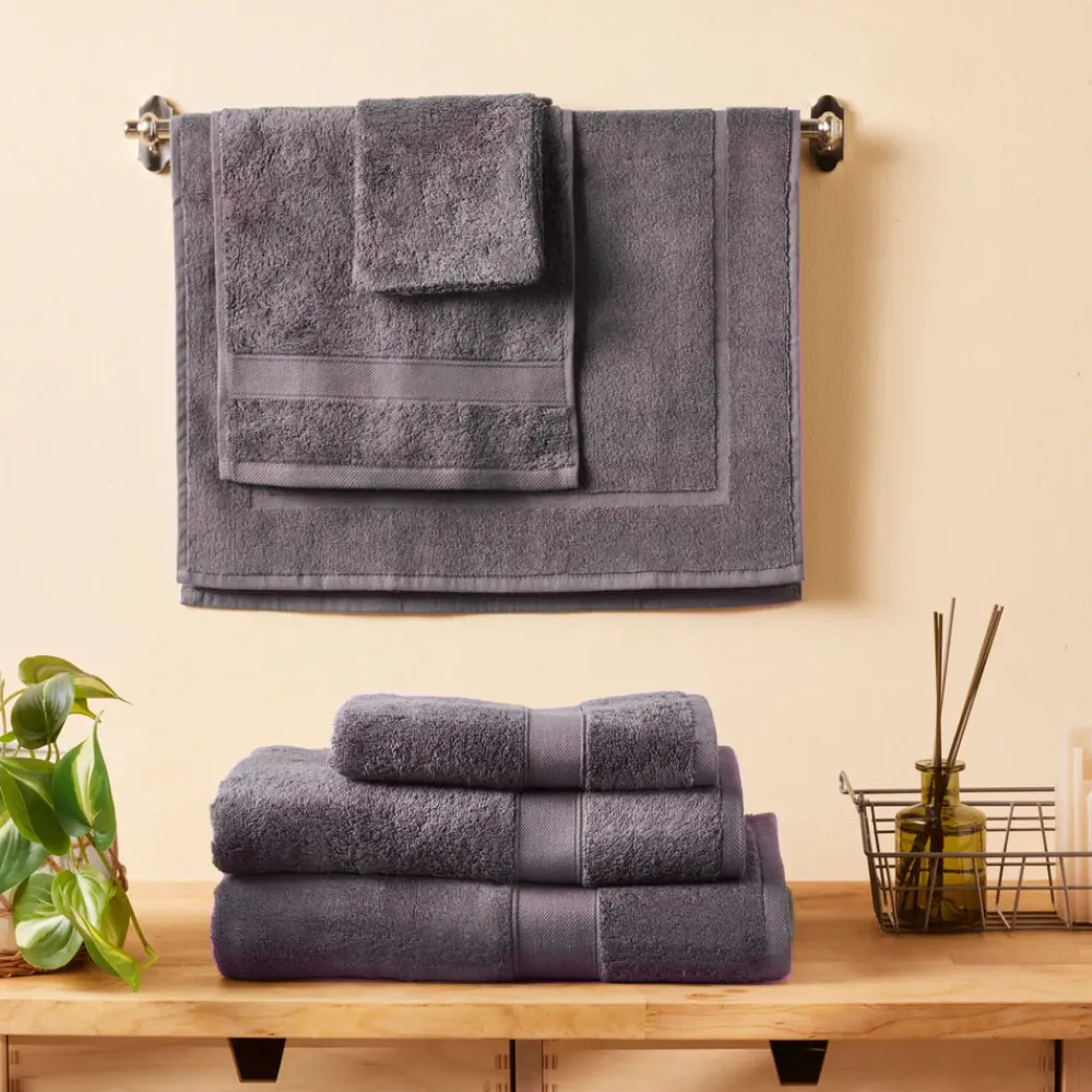 Karaca Joey Duschtuch aus Egyptian Baumwolle, Anthrazit, 70x140 cm Anthracıt01 Outlet