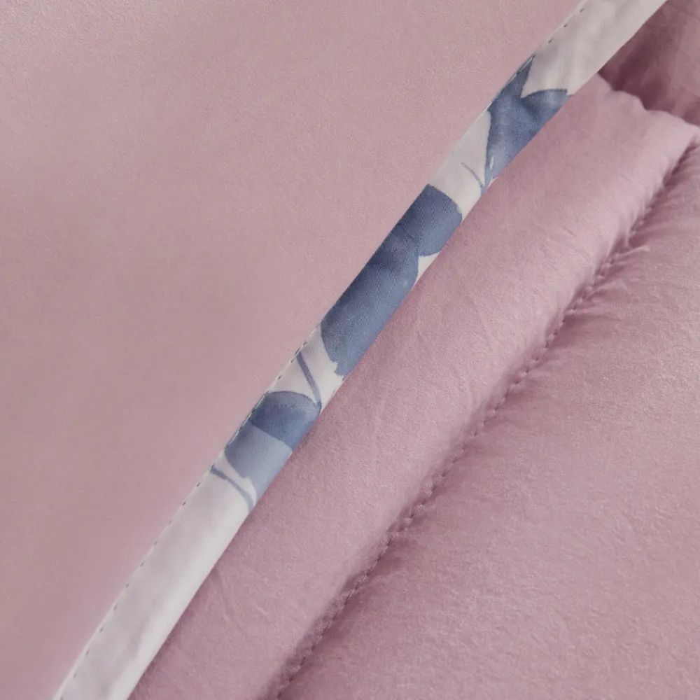 Karaca Leaf Multicolor Einzelbett Komforter Set 155x220+50x70 Multıfarben