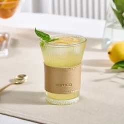Karaca Leder Cool Touch Latte Glas 210 Ml Gold Clearance