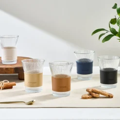 Karaca Leder Cool Touch Latte Glas 210 Ml Gold Clearance
