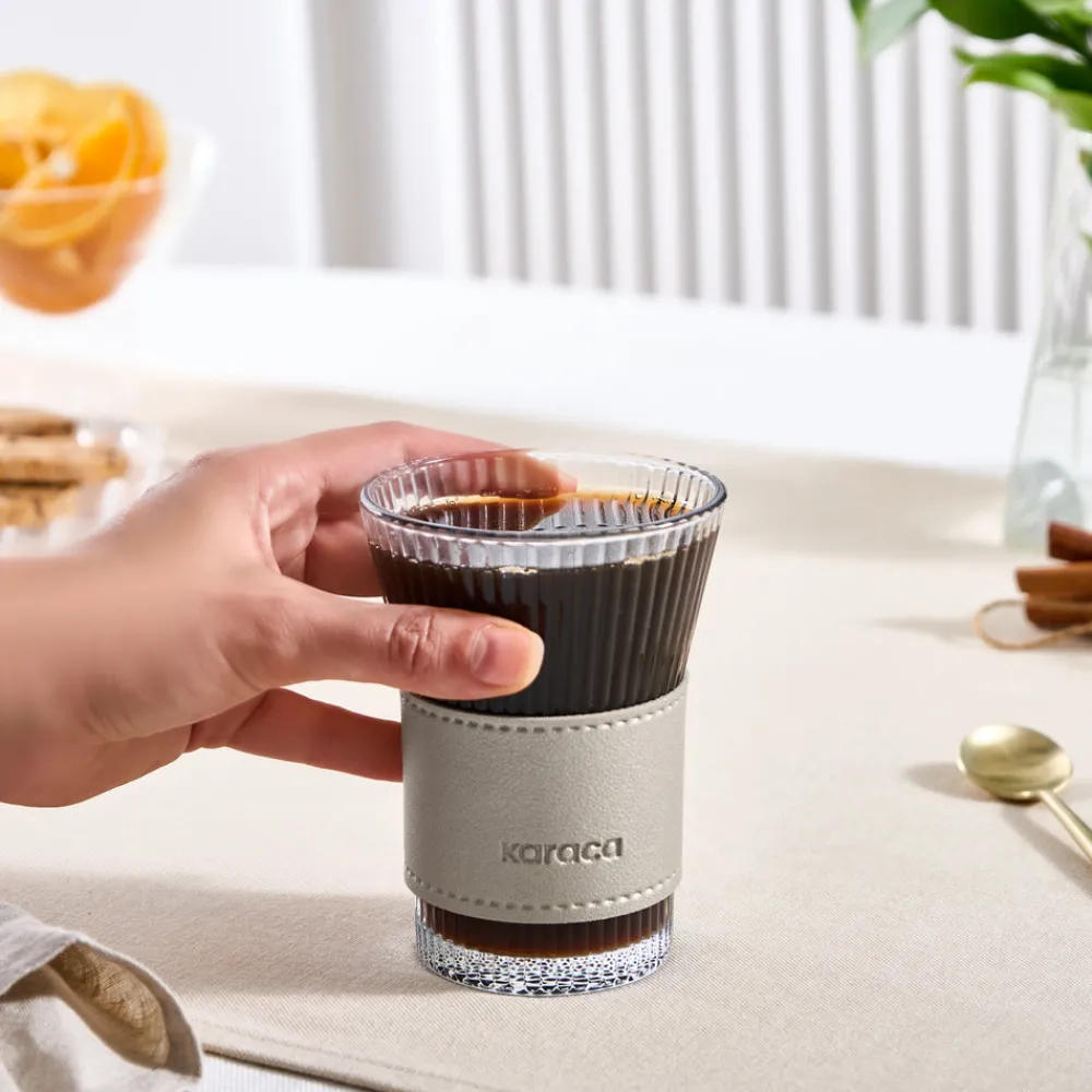 Karaca Leder Cool Touch Latte Bardağı 210 ml Platin Platın Sale