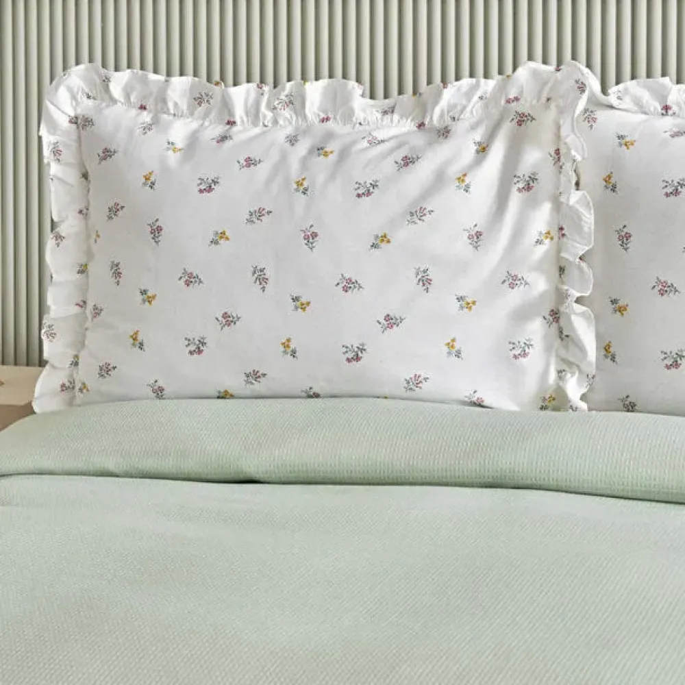 Karaca Lidya Bettwäsche-Set aus 100 % Baumwolle, Einzelbett, Grün Best
