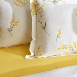Karaca Loretta 100% Baumwolle Doppelbett-Piké-Set, Gelb Yellow Discount