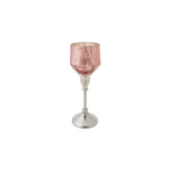 Karaca Lucca Şamdan Tealight Kerzenhalter Rosa 24cm Rosa01 Clearance