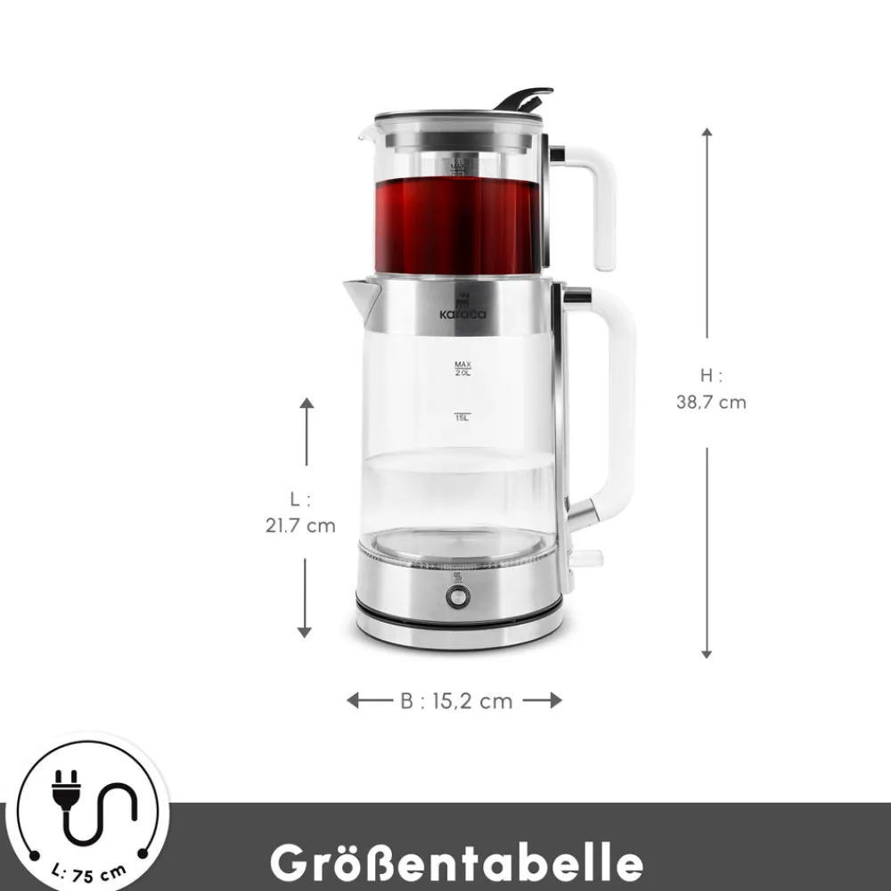 Karaca Luma Glas-Teemaschine Hot