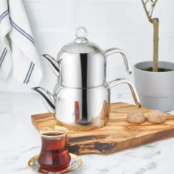 Karaca Manes Mini Teekanne Metall Sılber01 Best