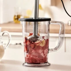 Karaca Mastermaid Küchenroboter aus Stahlglas, Langer Mixer 8 ın 1, 2500 W, Galaxy Grey Galaxıe Grau Online