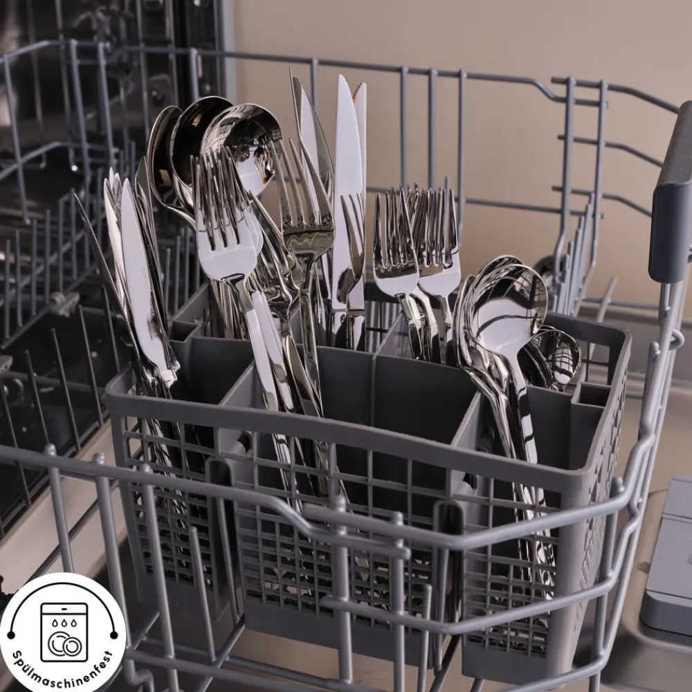 Karaca Mild 84-teiliges 316+ Premium Besteckset für 12 Personen Platın Outlet