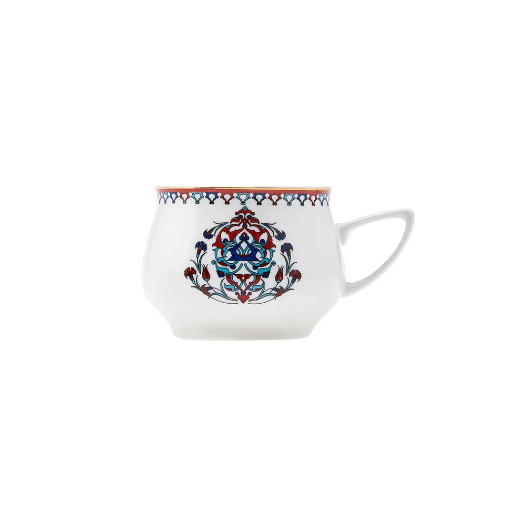 Karaca Nakkaş 12-teiliges Espressotassen-Set für 6 Personen Rot02