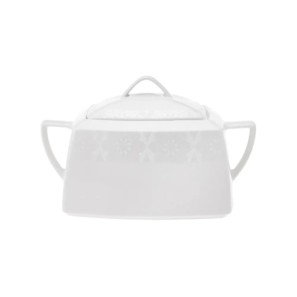 Karaca New Suha Creme 60-teiliges Porzellan Geschirr Set Quadratisch für 12 Personen Weıß01 Hot
