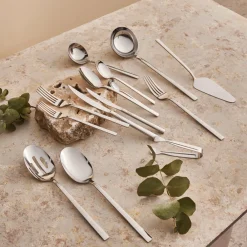 Karaca Nil Elegance Besteckset für 12 Personen, 91 Teilig , Silber Sılber Outlet