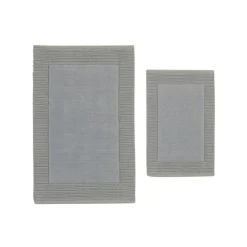 Karaca Odetta Badvorleger-Set, 60 × 90 cm + 40 × 60 cm, Grau Hot
