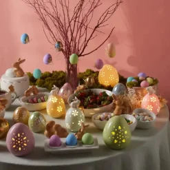Karaca Ostern Keramische Dekorative Rosa Trinket 9cm Grün01 Sale