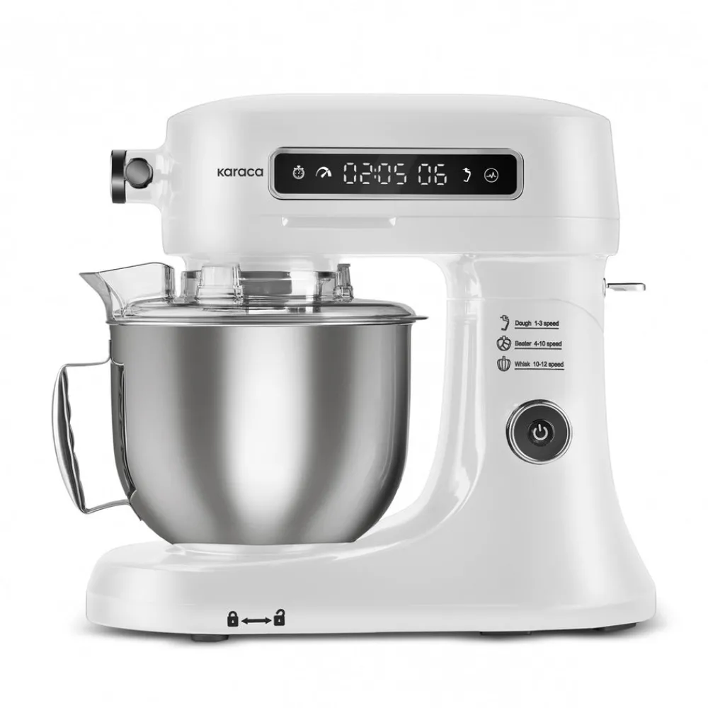 Karaca Pro Artisan Digital Display Timer-gesteuerte Teigknetmaschine White 1600W 5L Whıte Online