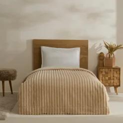 Karaca Rabbit Sher Einzelbettdecke Beige Beıge