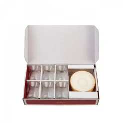 Karaca Retro Beige Teeservice für 6 Personen Rot02 Outlet