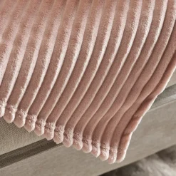 Karaca Ruby Stripe Wellsoft Einzel Decke, Rosa Hot