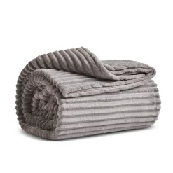 Karaca Ruby Stripe Wellsoft Doppel Decke, Grau Grau02 Best