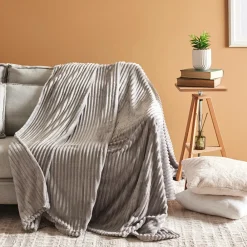 Karaca Ruby Stripe Wellsoft Doppel Decke, Grau Grau02 Best