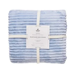 Karaca Ruby Stripe Wellsoft Doppel Decke, Blau Sale