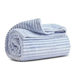 Karaca Ruby Stripe Wellsoft Einzel Decke, Blau Hot